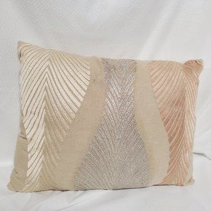 Pier 1 Metallic Gold, Bronze, Silver Accent Pillow